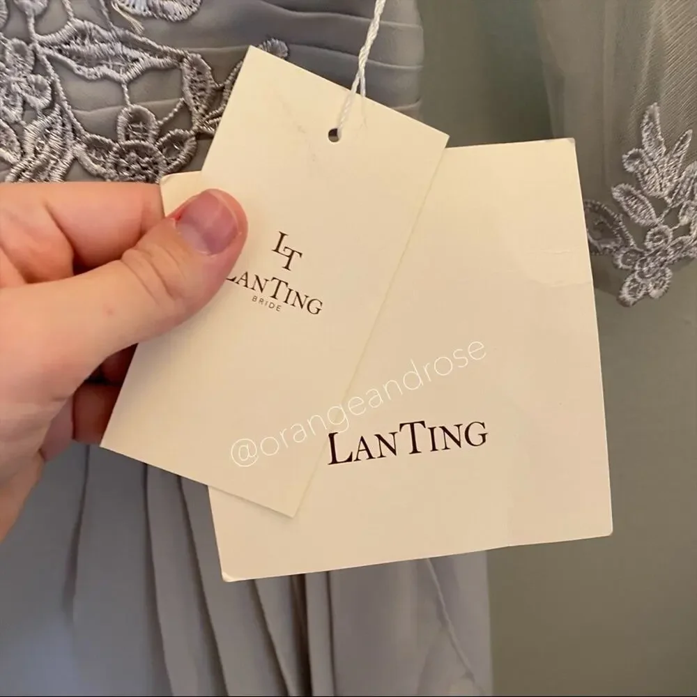 NWT LANTING Gray Bridesmaid Dress